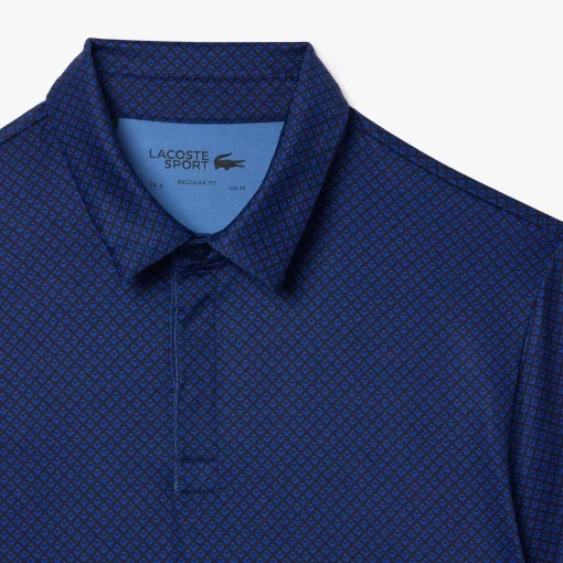 Lacoste Golf-Ultra-Dry Anti-Uv Mini Print Golf Polo Shirt