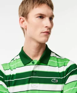 Lacoste Golf-Ultra-Dry Anti-Uv Striped Golf Polo Shirt