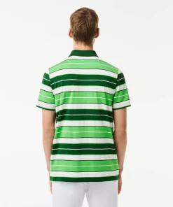 Lacoste Golf-Ultra-Dry Anti-Uv Striped Golf Polo Shirt