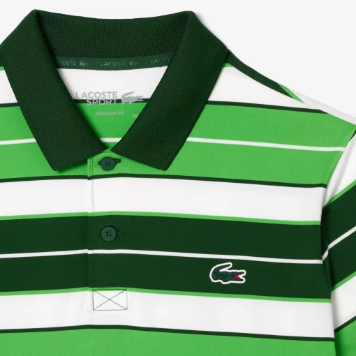 Lacoste Golf-Ultra-Dry Anti-Uv Striped Golf Polo Shirt