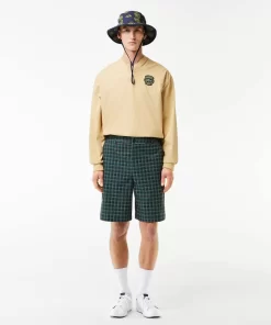 Lacoste Golf-Ultra-Dry Checked Golf Bermuda Shorts