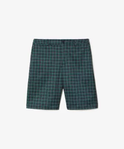 Lacoste Golf-Ultra-Dry Checked Golf Bermuda Shorts