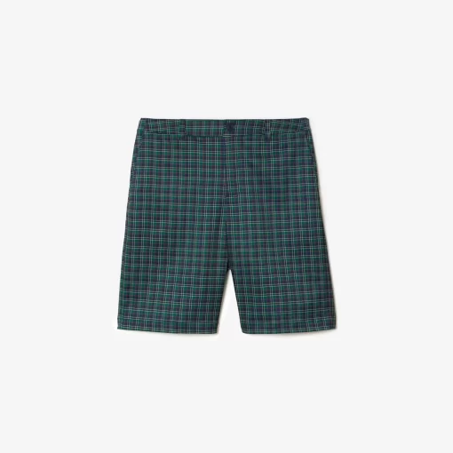 Lacoste Golf-Ultra-Dry Checked Golf Bermuda Shorts