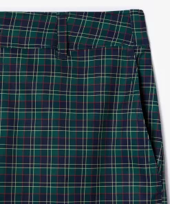 Lacoste Golf-Ultra-Dry Checked Golf Bermuda Shorts