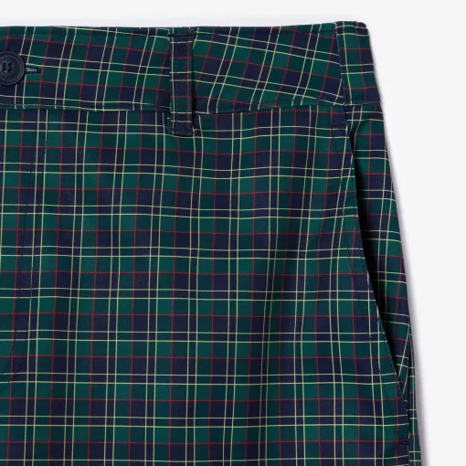 Lacoste Golf-Ultra-Dry Checked Golf Bermuda Shorts