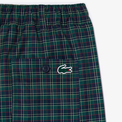 Lacoste Golf-Ultra-Dry Checked Golf Bermuda Shorts