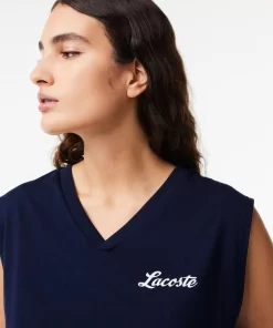 Lacoste Fitness & Training-Ultra-Dry Print Sport Crop Top