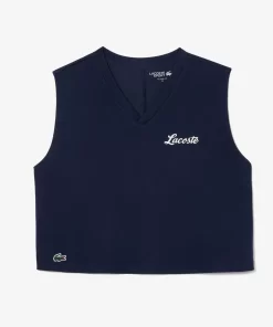 Lacoste Fitness & Training-Ultra-Dry Print Sport Crop Top