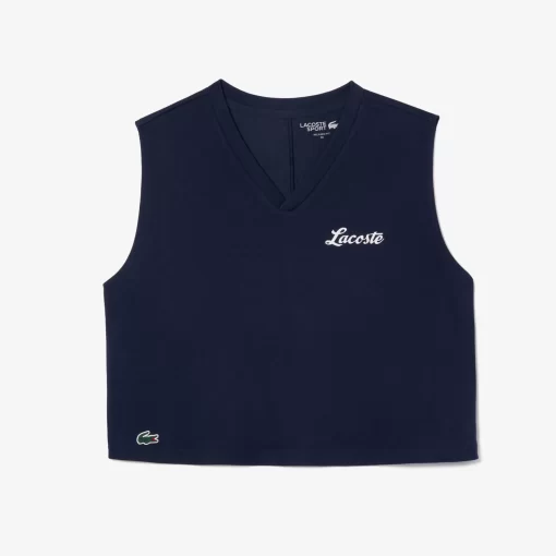 Lacoste Fitness & Training-Ultra-Dry Print Sport Crop Top