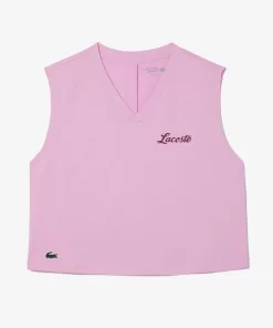 Lacoste Fitness & Training-Ultra-Dry Print Sport Crop Top