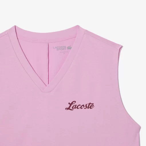 Lacoste Fitness & Training-Ultra-Dry Print Sport Crop Top