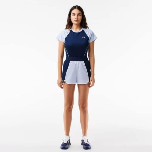 Lacoste Fitness & Training-Ultra-Dry Stretch Colour-Block Sport Shorts