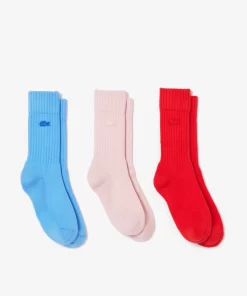 Lacoste Socks-Unisex 3-Pack Organic Cotton Socks