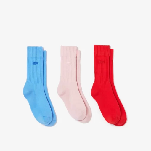 Lacoste Socks-Unisex 3-Pack Organic Cotton Socks