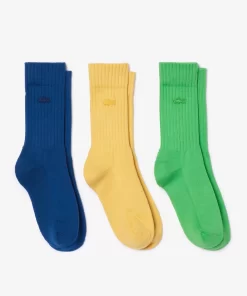 Lacoste Socks-Unisex 3-Pack Organic Cotton Socks