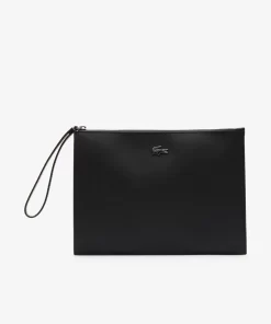 Lacoste Wallets & Small Leather Goods-Unisex Anna Pique Canvas Zip Clutch