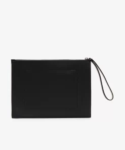 Lacoste Wallets & Small Leather Goods-Unisex Anna Pique Canvas Zip Clutch