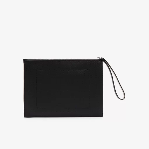 Lacoste Wallets & Small Leather Goods-Unisex Anna Pique Canvas Zip Clutch