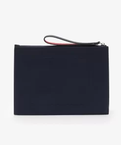 Lacoste Wallets & Small Leather Goods-Unisex Anna Pique Canvas Zip Clutch