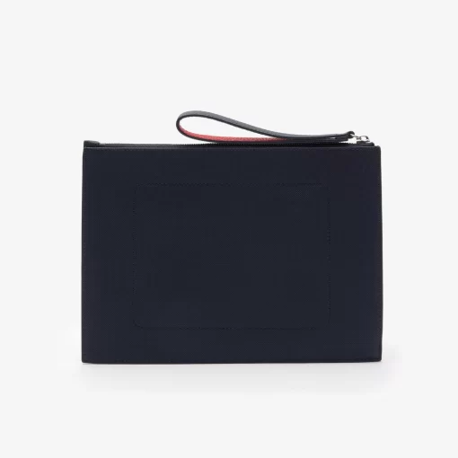 Lacoste Wallets & Small Leather Goods-Unisex Anna Pique Canvas Zip Clutch