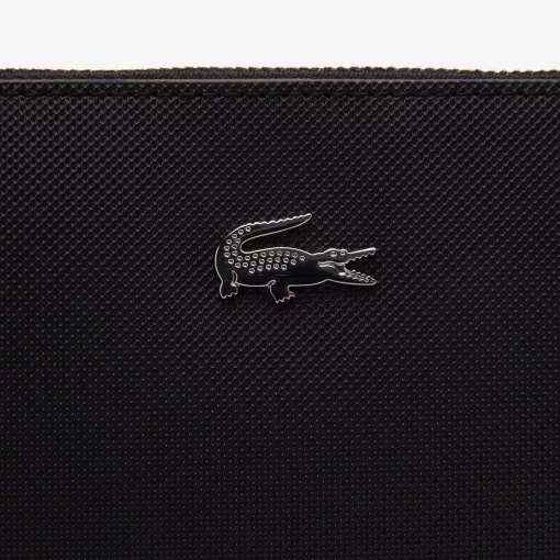 Lacoste Wallets & Small Leather Goods-Unisex Anna Pique Canvas Zip Clutch