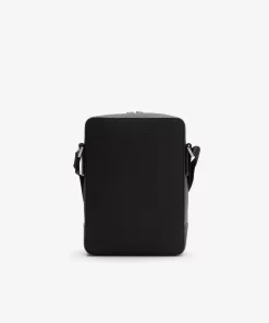 Lacoste Vertical Bags-Unisex Chantaco Matte Stitched Leather Vertical Camera Bag