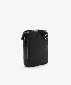 Lacoste Vertical Bags-Unisex Chantaco Matte Stitched Leather Vertical Camera Bag