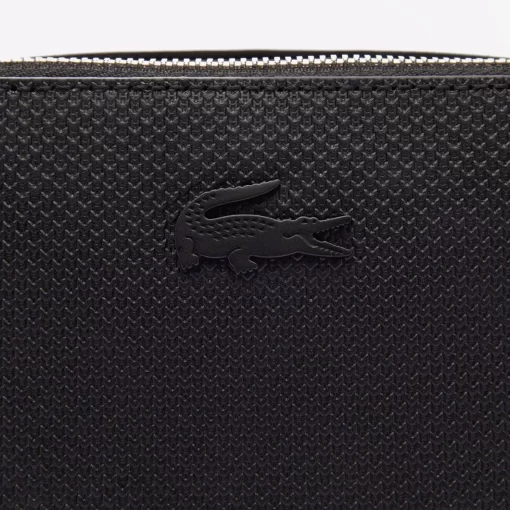 Lacoste Vertical Bags-Unisex Chantaco Matte Stitched Leather Vertical Camera Bag