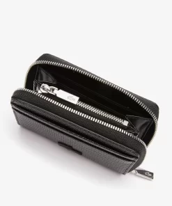 Lacoste Wallets & Small Leather Goods-Unisex Chantaco Zippered Fine Leather Small Coin Pouch