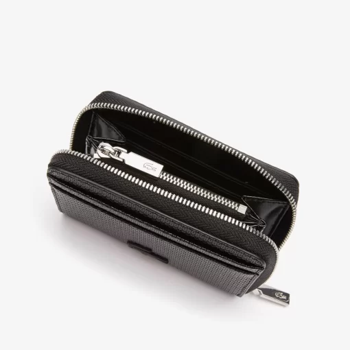 Lacoste Wallets & Small Leather Goods-Unisex Chantaco Zippered Fine Leather Small Coin Pouch