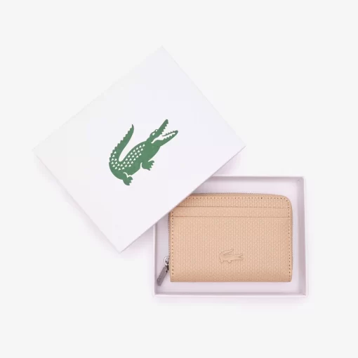 Lacoste Wallets & Small Leather Goods-Unisex Chantaco Zippered Fine Leather Small Coin Pouch