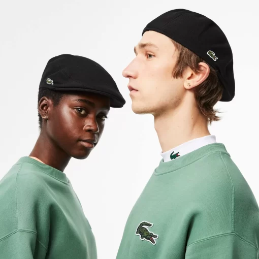 Lacoste Caps & Hats-Unisex Embroidered Crocodile Beret