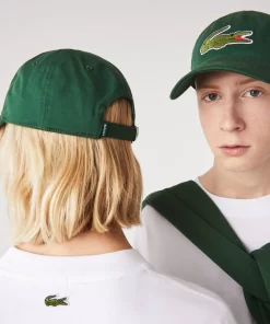 Lacoste Caps & Hats-Unisex Adjustable Organic Cotton Twill Cap