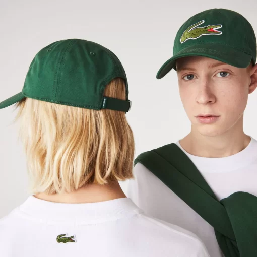 Lacoste Caps & Hats-Unisex Adjustable Organic Cotton Twill Cap