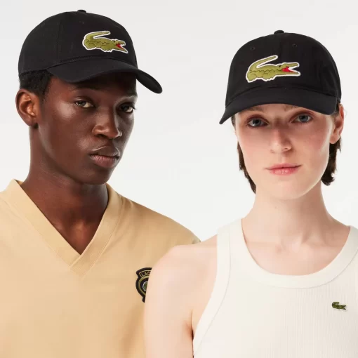 Lacoste Caps & Hats-Unisex Adjustable Organic Cotton Twill Cap