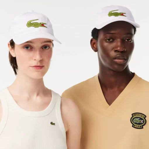 Lacoste Caps & Hats-Unisex Adjustable Organic Cotton Twill Cap