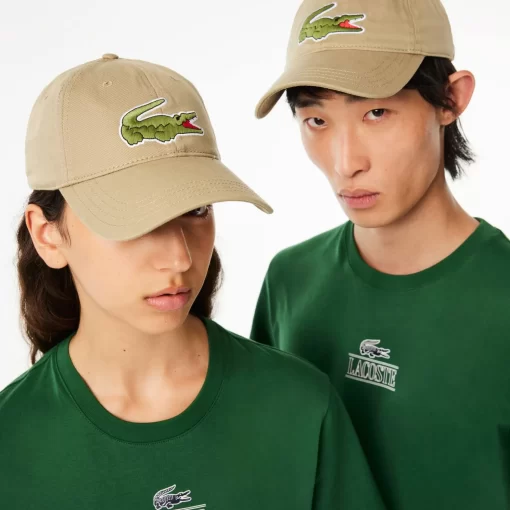 Lacoste Caps & Hats-Unisex Adjustable Organic Cotton Twill Cap