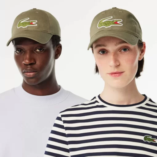 Lacoste Caps & Hats-Unisex Adjustable Organic Cotton Twill Cap