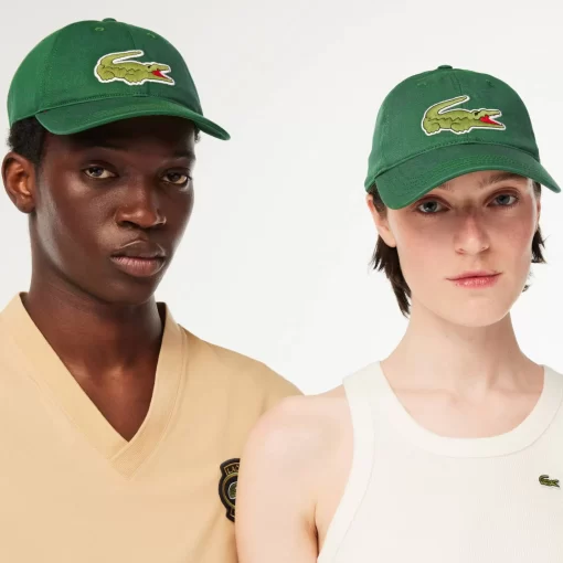 Lacoste Caps & Hats-Unisex Adjustable Organic Cotton Twill Cap