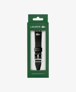 Lacoste Watches-Unisex Black Leather Apple Watch Strap