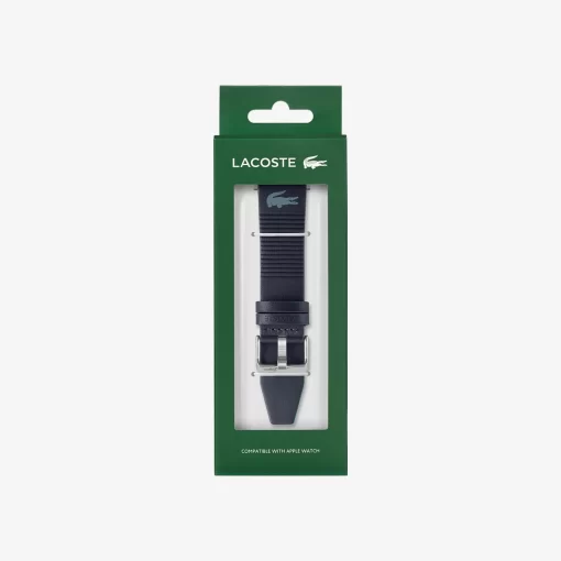 Lacoste Watches-Unisex Blue Leather Apple Watch Strap