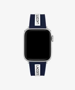 Lacoste Watches-Unisex Blue Silicone Apple Watch Strap