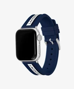 Lacoste Watches-Unisex Blue Silicone Apple Watch Strap