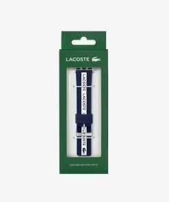 Lacoste Watches-Unisex Blue Silicone Apple Watch Strap