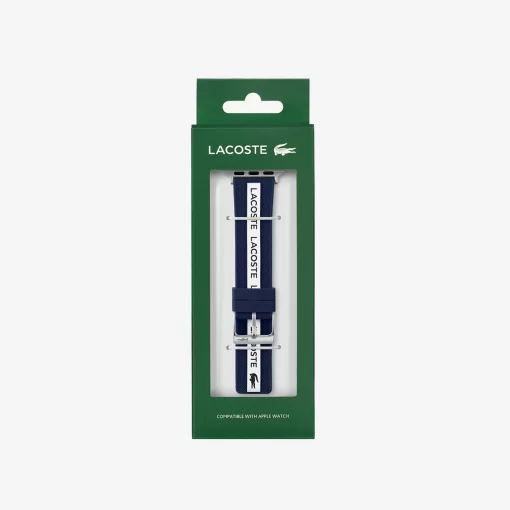 Lacoste Watches-Unisex Blue Silicone Apple Watch Strap