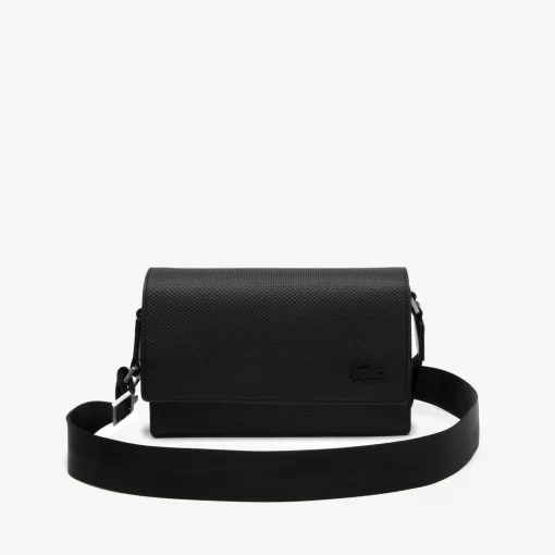 Lacoste Cross Body-Unisex Chantaco Calfskin Leather Flap Closure Bag