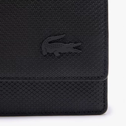 Lacoste Cross Body-Unisex Chantaco Calfskin Leather Flap Closure Bag