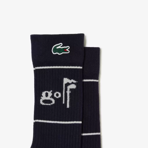 Lacoste Golf-Unisex Golf Lettering Socks