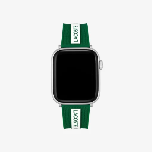 Lacoste Watches-Unisex Green Silicone Apple Watch Strap