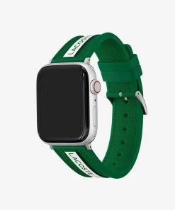 Lacoste Watches-Unisex Green Silicone Apple Watch Strap